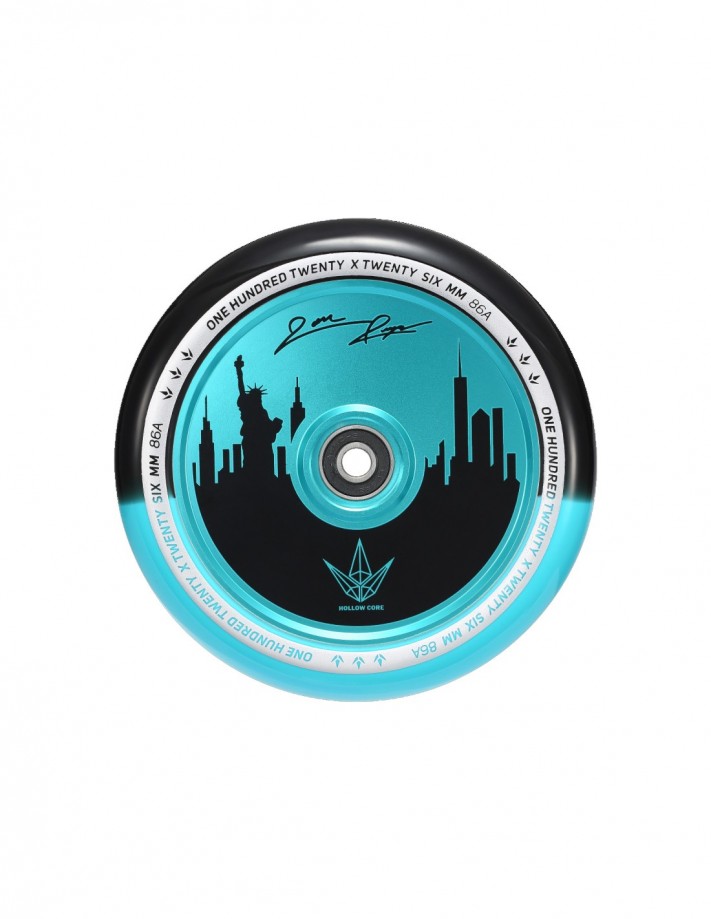 Roues Trottinette - Gap Core - Noir/Turquoise - 120 mm