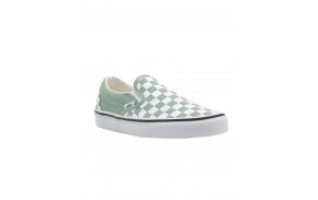 VANS Classic Slip-On Color Theory - Checkerboard Iceberg Green- Schuhe von skate