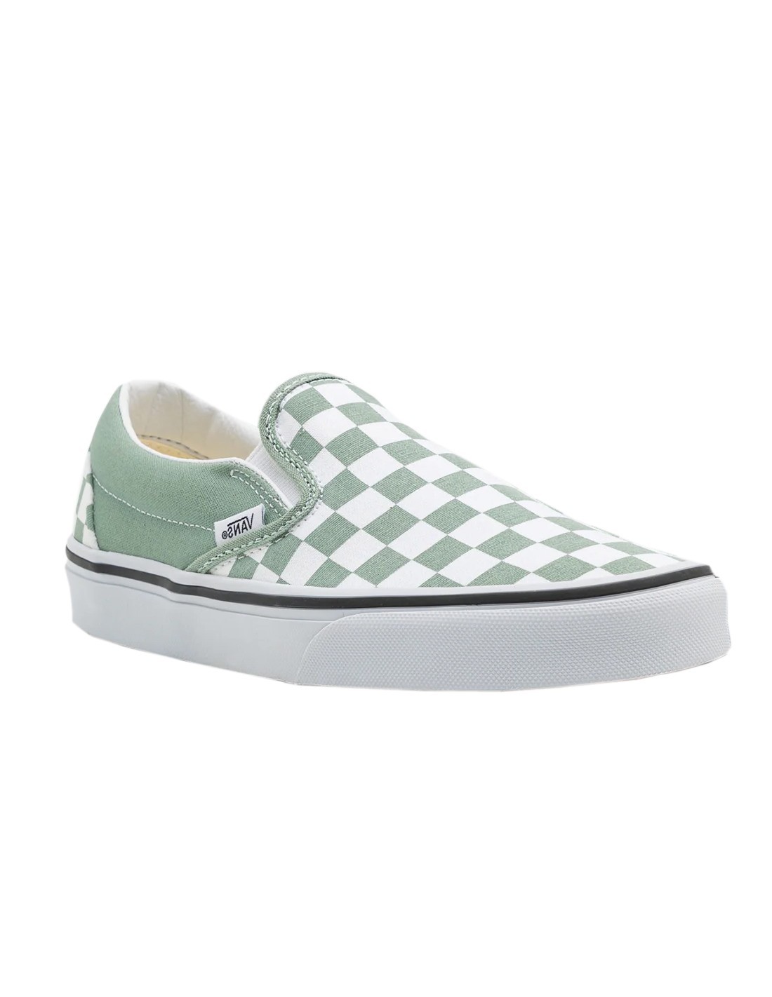 VANS Classic Slip On Color Theory Checkerboard Iceberg Green Chaussures de skate