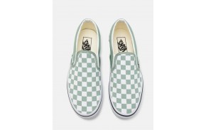 VANS Classic Slip-On Color Theory - Checkerboard Iceberg Green- Skate shoes