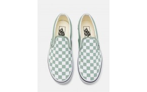 VANS Classic Slip-On Color Theory - Checkerboard Iceberg Green- Skate schuhe