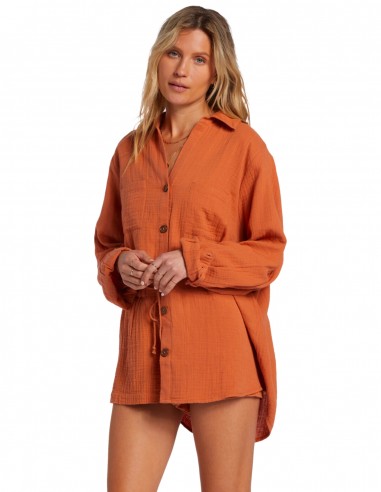 BILLABONG Swell Blouse - Orange - Shirt