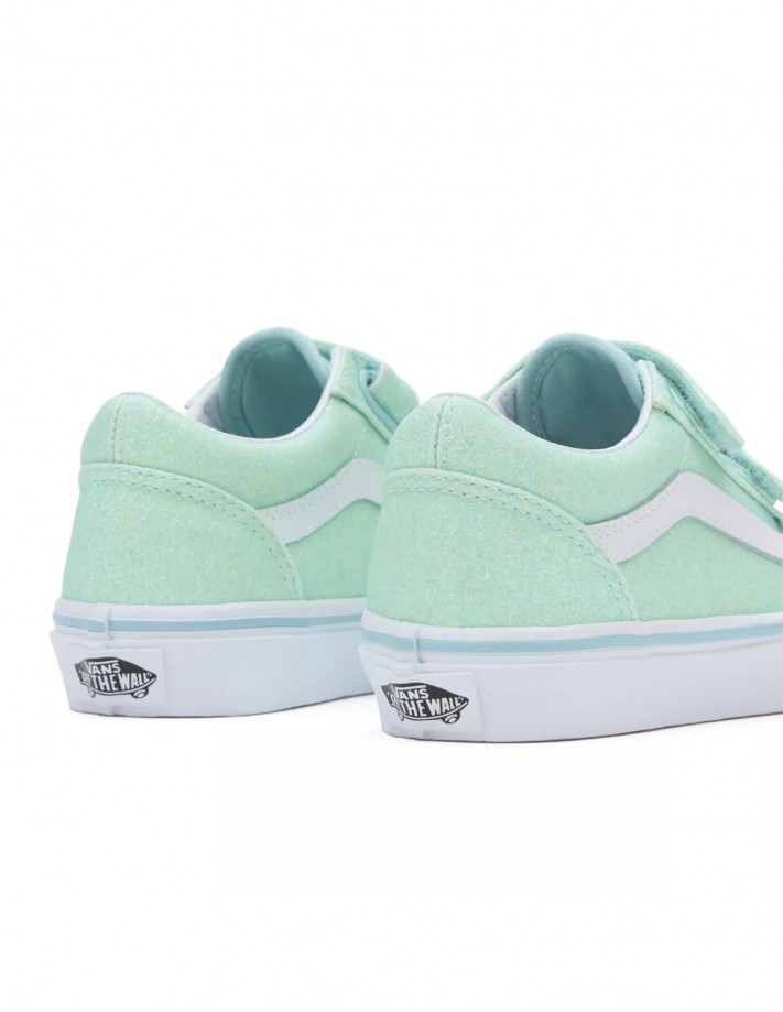 Blue sparkly vans deals