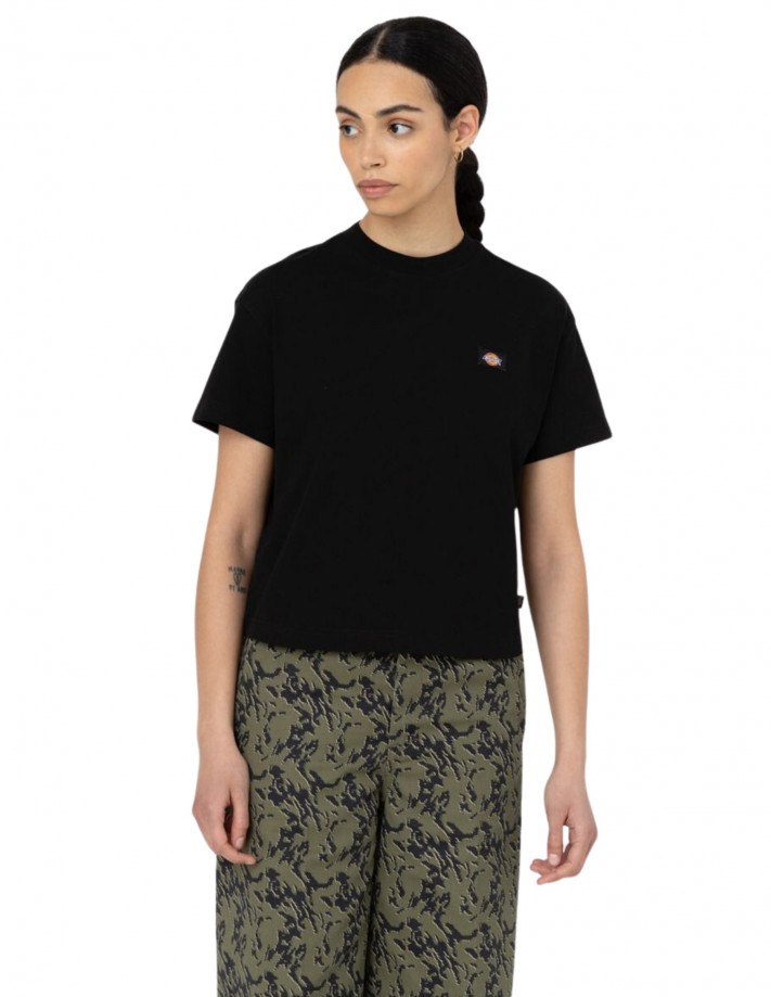 DICKIES Oakport Boxy - Schwarz - T-Shirt Frau