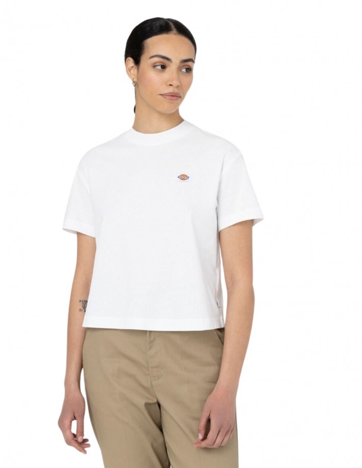 DICKIES Oakport Boxy - Blanc - T-shirt Femme