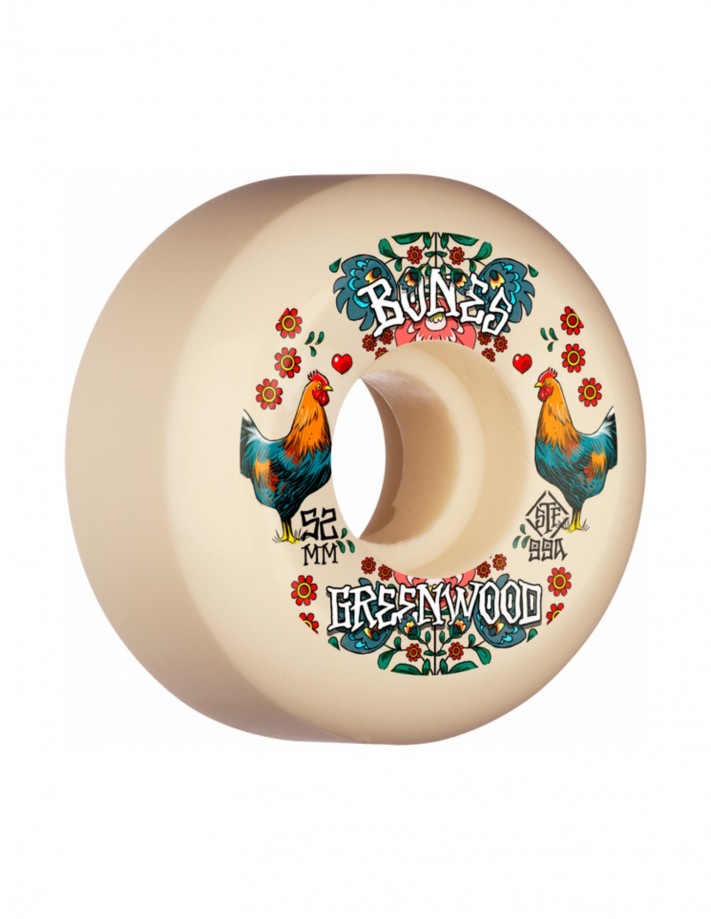 BONES STF 52mm V5 Greenwood Decoupe 99a - Roues de skate