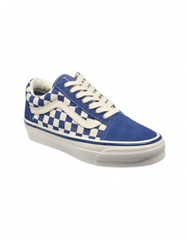 Vans Old Skool 36 Checkerboard- Medium Blue - Chaussures de skate