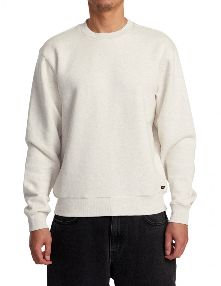 RVCA Dayshift Crew - Oatmeal Heather - Sweatshirt Mann