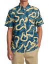 RVCA Exotica - Eend Blauw - Overhemd