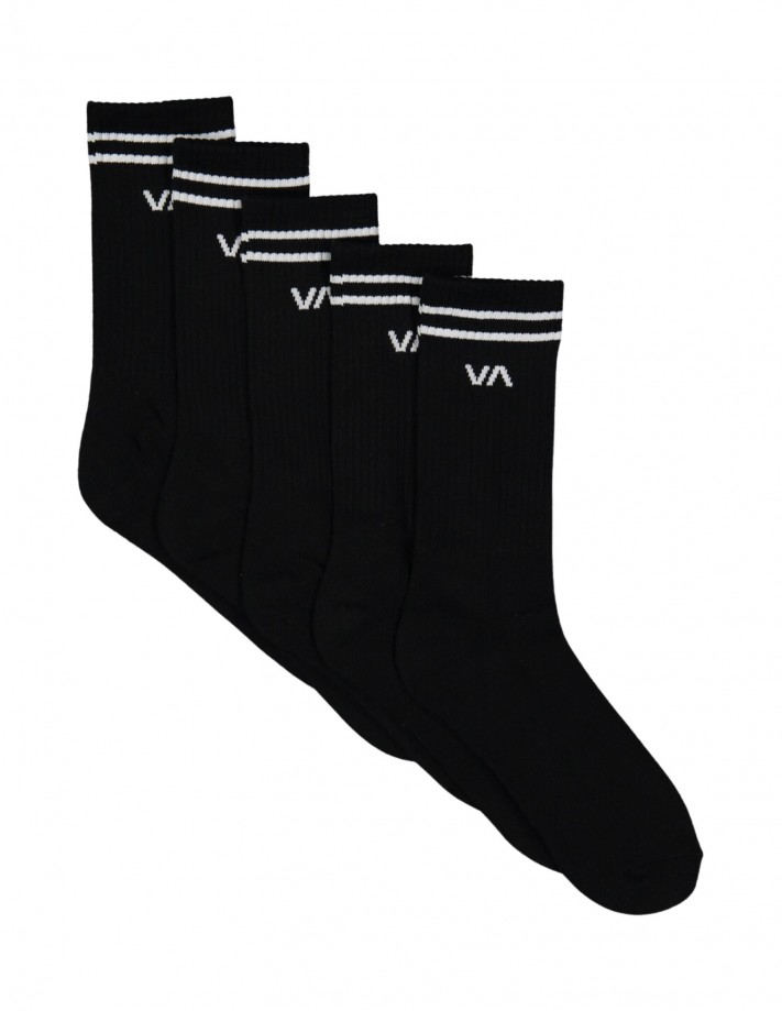 RVCA Union Sock III - 5er Pack - Schwarz - Socken