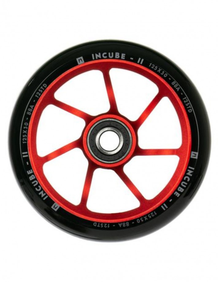 Ethic DTC Incube V2 125 mm 12 STD - Red - Freestyle Wheel scooter 