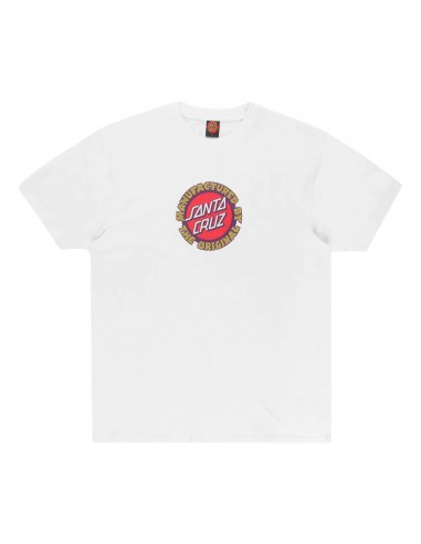 SANTA CRUZ Speed MFG Dot Front - Blanc - T-shirt