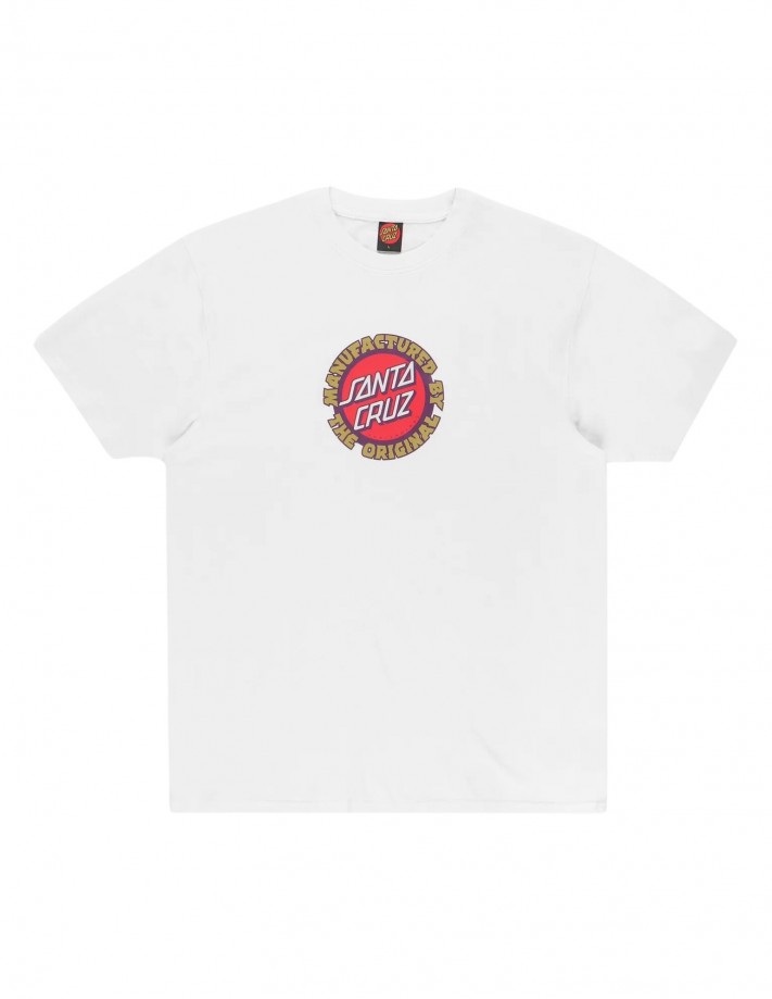 SANTA CRUZ Speed MFG Dot Front - Blanc - T-shirt