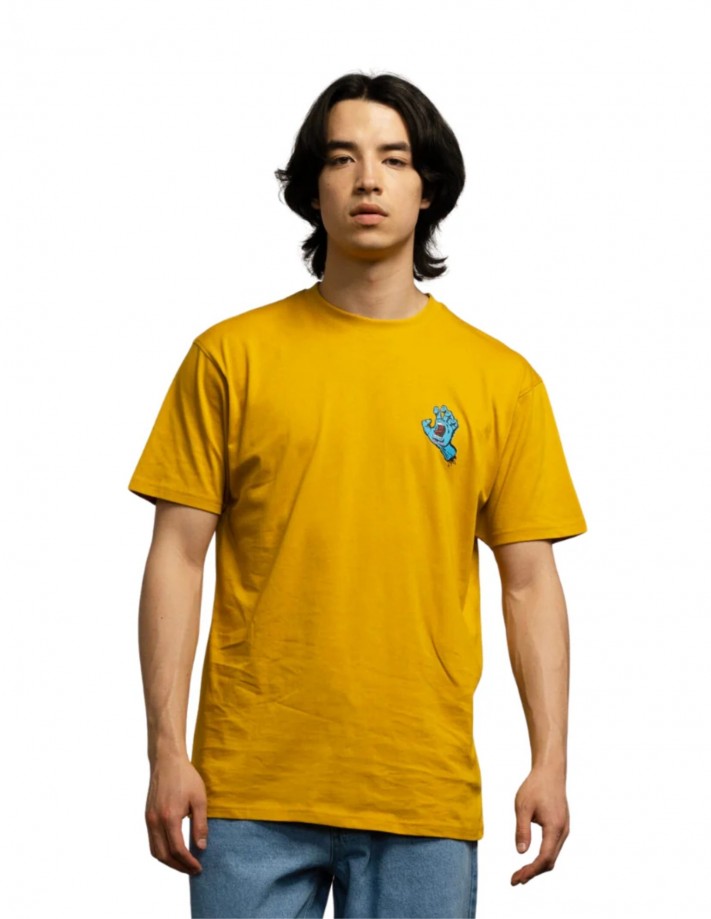 SANTA CRUZ Screaming Hand Chest - Old Gold - T-shirt