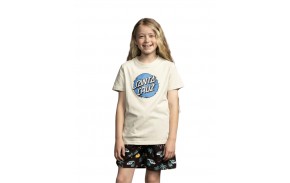 SANTA CRUZ Youth Vivid Other Dot Front - Light Grey - T-shirt Enfant