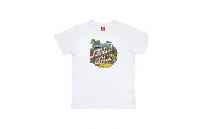 SANTA CRUZ Youth Aloha Dot Front - Blanc - T-shirt Enfant