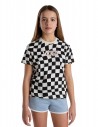 VANS Warped 66 Check Crew - Nero/Marshmallow - Maglietta da bambino