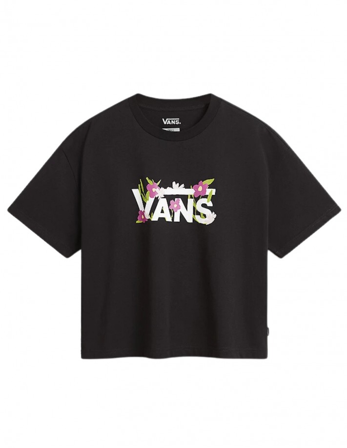 VANS Fleurs Crop - Noir - T-shirt