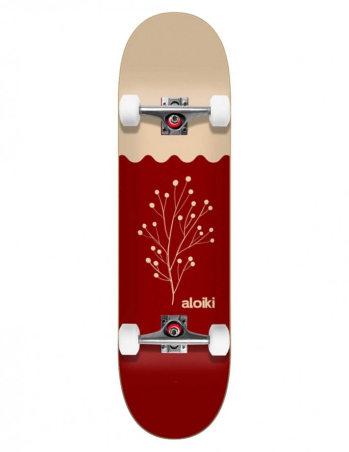 Aloiki Red Leaf 7.75 - Skateboard complete
