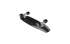 CARVER Black Tip Carbon Fiber 32.5" CX - Complete surfskate - onderaanzicht hoek 2
