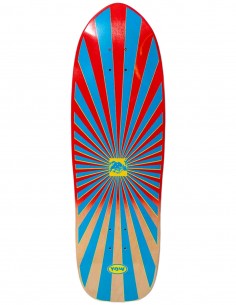 YOW Snapper 32.5 inch High Performance surfskate deck - underside with sunburst graphics