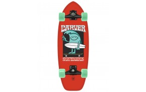 CARVER Wavy Davy 28" C5 Coal Satin - Kinder Surfskate komplett - Unteransicht