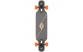 LOADED Tan Tien Prism 39″: grip-side view showing the kicktails and drop-through mounting.