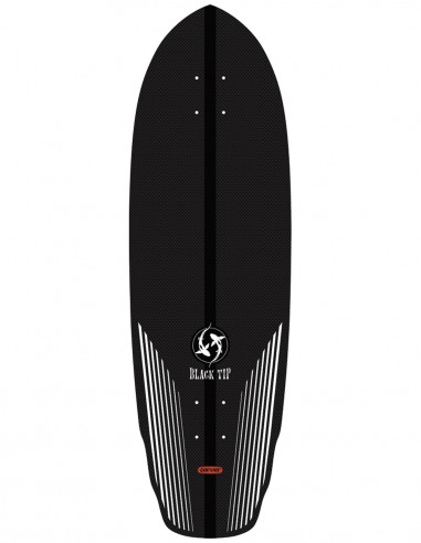 Carver Black Tip Carbon Fiber 32.5″ – Tabla de surfskate – vista inferior