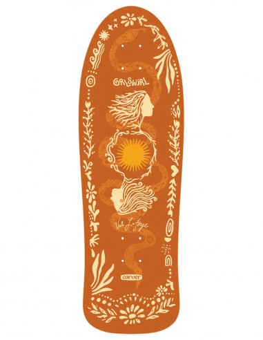 Carver GRLSWIRL Sunflower 31″ – Tabla de surfskate - vista inferior