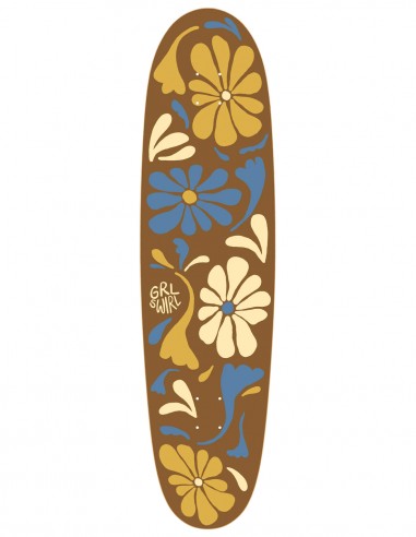 Carver GRLSWIRL Longswirl 38″ – Surfskatedeck - onderaanzicht