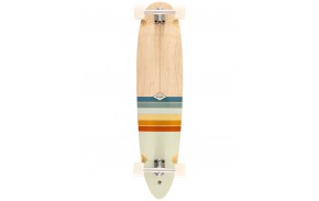Vista inferior del longboard completo Arbor Cross Step Foundation de 42 pulgadas.