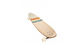 Vista de tres cuartos del longboard completo Arbor Cross Step Foundation.