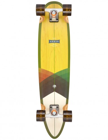 Grafische onderzijde en trucks van de Arbor Breach Foundation cruiser van 34 inch