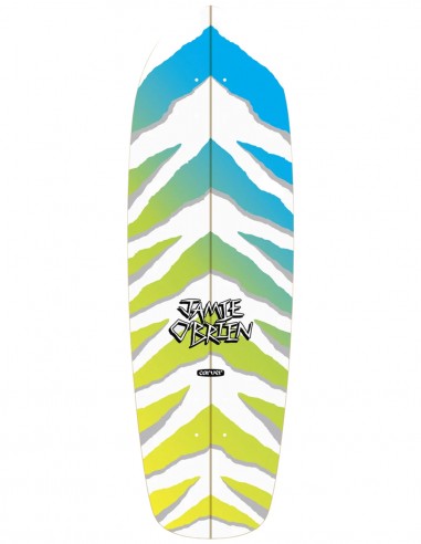 Carver Jamie O'Brien Wave Slayer 30.75 plateau surfskate - underside neon tiger artwork