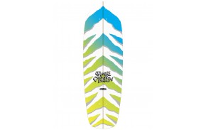 Carver Jamie O'Brien Wave Slayer 30.75 plateau surfskate - underside neon tiger artwork