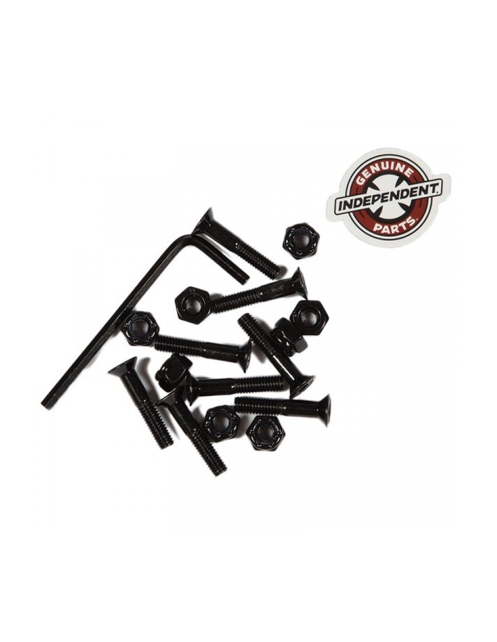 Visserie de skateboard 1.5" Independent Black Cruciforme