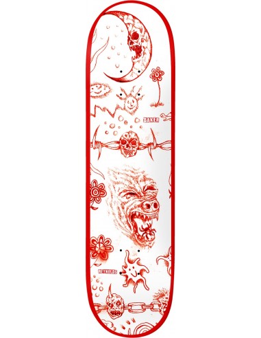 Baker Brand Name Foil RZ Red B2 8.38" - Skateboard Deck