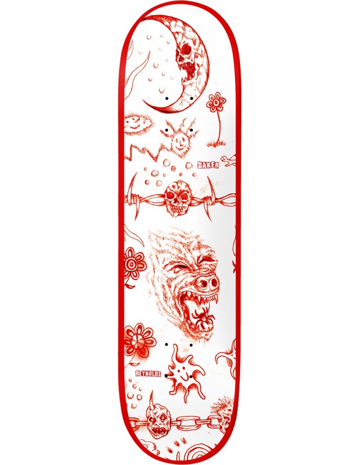 Baker Brand Name Foil RZ Red B2 8.38" - Skateboard Deck