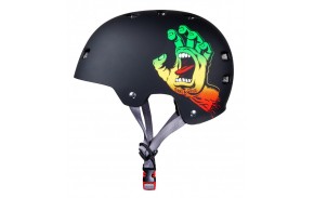 Casque Santa Cruz Bullet "Screaming Hand" Rasta