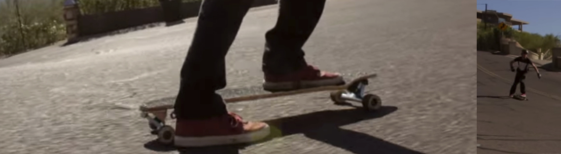 Braking on a longboard : the drop foot