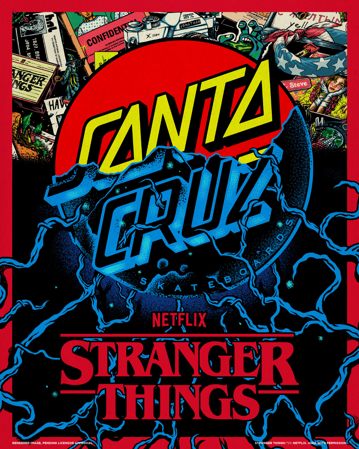 Skateboards Santa Cruz x Stranger Things